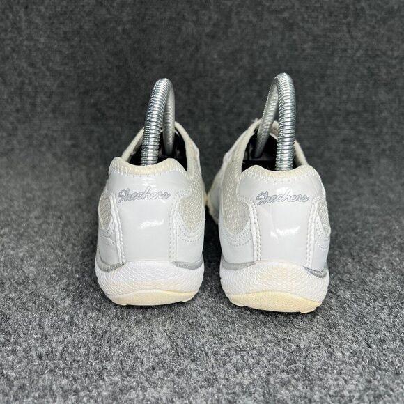 Skechers Breathe Easy Shoes Women's Size 8 White Slip On Relaxed Fit Memory Foam - Picture 5 of 12